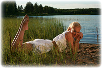 Free bondage photo Ariel Anderssen rope bondage, barefoot, outdoor