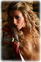 Free bondage photo Ruby and Chanta Rose rope bondage, satin, medieval, topless