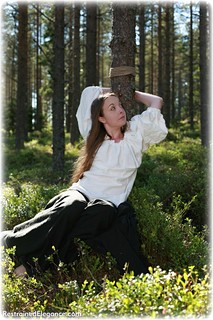 Bondage photo pic picture Pling rope bondage, barefoot, blonde, medieval, outdoor, ungagged