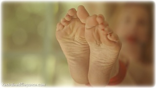 Bondage photo pic picture Ariel Anderssen rope bondage, ballgag, barefoot, satin, blonde, silk, kimono, nude, outdoor, crotch rope, romance