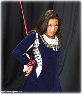 Bondage photo pic picture Charli rope bondage, barefoot, leather bondage, medieval