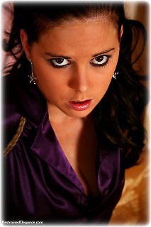 Bondage photo pic picture Gemma L and Chanta Rose girlgirl, rope bondage, barefoot, satin, humiliation, silk, lesbian