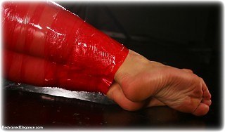 Bondage photo pic picture Hannah barefoot, mummification, nude