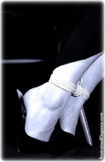 Bondage photo pic picture Temptress Kate rope bondage, handcuffs