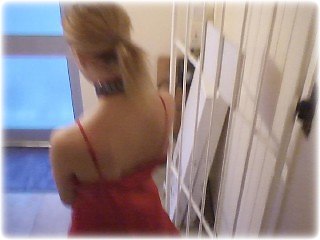 Bondage photo pic picture Ariel Anderssen barefoot, collar, electroshock, foot torture, humiliation, leather bondage, nude, satin, slave training