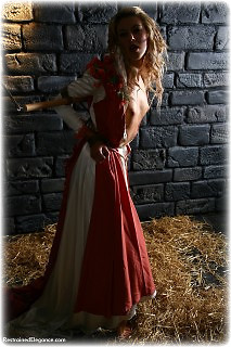 Bondage photo pic picture Ruby and Chanta Rose rope bondage, satin, medieval, topless