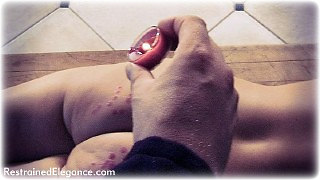 Bondage photo pic picture Ariel Anderssen, Sammie B and Temptress Kate girlgirl, rope bondage, barefoot, satin, hot wax, blouse, humiliation, lesbian, foot torture