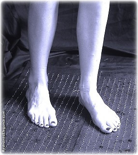 restrained elegance barefoot bondage rope handcuffs glamour bondage photo
