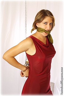 restrained elegance barefoot bondage rope handcuffs glamour bondage photo